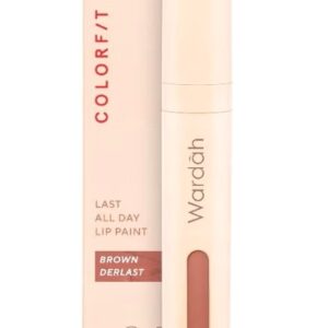 WARDAH COLORFIT LIP PAINT LAST ALL 04 BROWNDERLAST PCS 4.2g