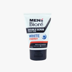 KAO BIORE FACIAL FOAM MEN'S DOUBLE SCRUB WHITE ENERGY TUB 40g