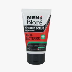 KAO BIORE FACIAL FOAM MEN'S DOUBLE SCRUB ANTI BACTERIOR TUB 100g