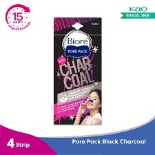 KAO BIORE PORE PACK CLEANSING STRIPS 4'S BLACK BOX