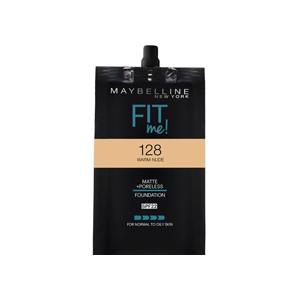 MAYBELLINE FOUNDATION FIT ME MATTE+PORELS 128 WARM NUDE PCS 5mL