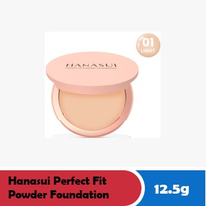 HANASUI PERFECT FIT POWDER FOUNDATION 01 - LIGHT PCS 12.5g