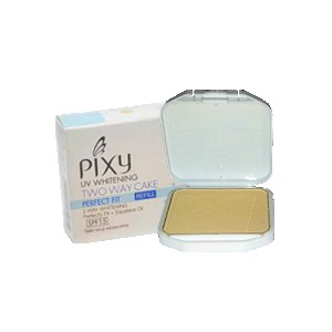 PIXY TWO WAY CAKE UV WHITE REF YELLOW BEIGE BOX 12.2g