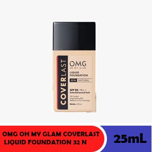 OMG OH MY GLAM COVERLAST LIQUID FOUNDATION 32 N NATURAL PCS 25g