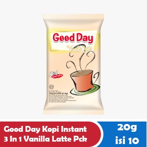 GOOD DAY KOPI INSTANT 3 IN 1 VANILLA LATTE PCK 10x20g