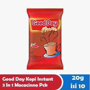 GOOD DAY INSTANT COFFEE 3 IN 1 MOCACINNO PCK 10X20g