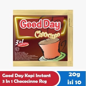GOOD DAY KOPI INSTANT 3 IN 1 CHOCOCINNO RCG 10x20g