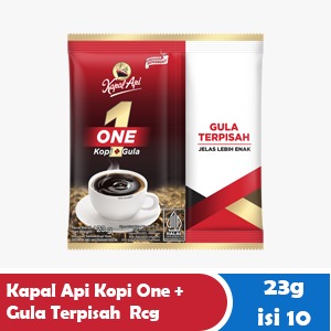 KAPAL API COFFEE ONE + SEPARATE SUGAR RCG 10x23g