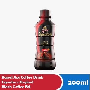 KAPAL API COFFEE DRINK SIGNATURE ORGINAL BLACK COFFEE BTL 200mL