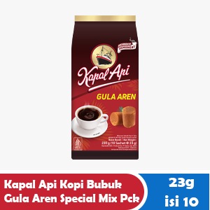 KAPAL API COFFEE POWDER PALM SUGAR SPECIAL MIX PCK 10X23g