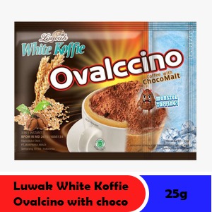 LUWAK WHITE KOFFIE OVALCINO WITH CHOCO MALT RCG 10x25g