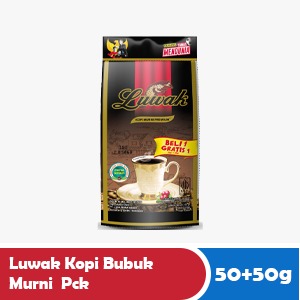 LUWAK PURE COFFEE POWDER PCK 50+50g
