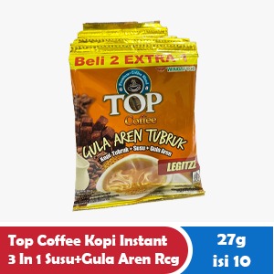 TOP COFFEE KOPI INSTANT 3 IN 1 SUSU+GULA AREN RCG 10x27g
