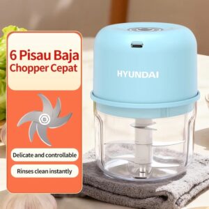 HYUNDAI Portable Blender Mini Chopper Mixer Seasoning Rechargeable Food Process Port Powerhouse Charged