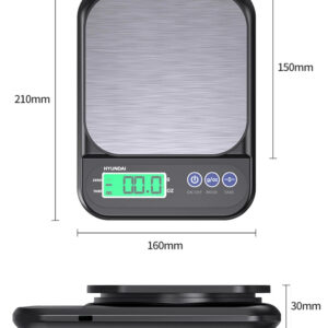 HYUNDAI Kitchen Scale Kitchen Scale Digital Electronic Multi-Unit Steinless Steel