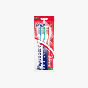 PEPSODENT BRILLIANT 3'S PCK SOFT TOOTHBRUSH