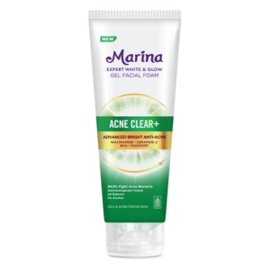 Marina Expert White & Glow Gel Facial Foam – Acne Clear+