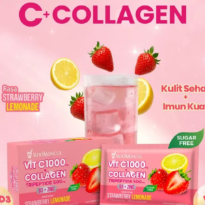 Collagen Box contains 6 Sachets x 4 gr Strawberry Lemonade Extract - Skin Collagen Drink Sidomuncul Vit C 1000