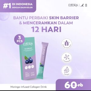 Collagen Drink Blueberry - 1 Box (3 Sachets) | Plumpy & Glowing Skin | Helps Reduce Wrinkles