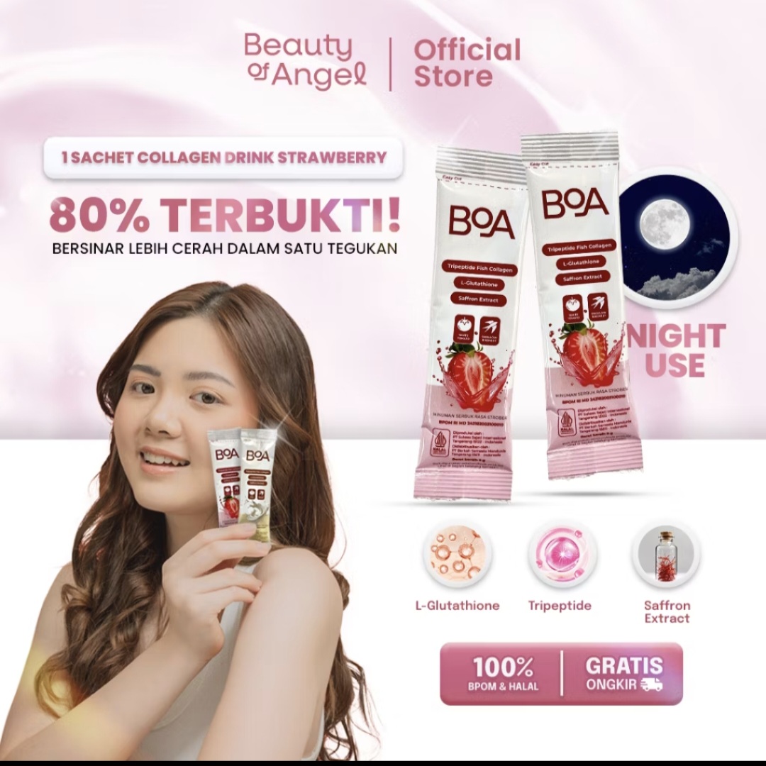 Collagen Drink with L-Glutathione & Tripeptide Fish Collagen & Saffron