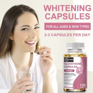 Collagen BzenWell 1000mg Glutathione Capsules 120 Kapsul Tinggi Vitamin C Powerful Whitening Reduce.