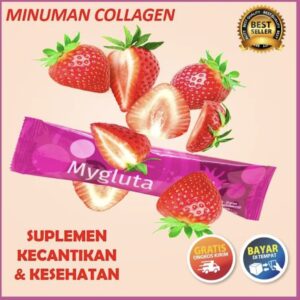 Collagen Mygluta Ummi Amizah Collagen Glutathione Drink Skin & Face Whitening Brightening Beauty Supplement