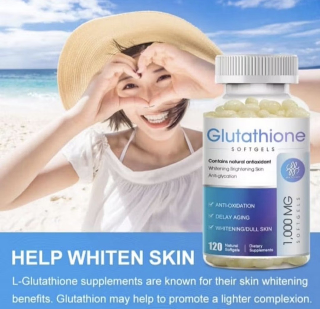 Collagen Glutathione Capsules, safe whitening booster, 1000mg, contents 120 capsules