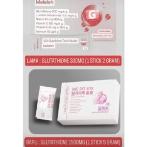 WHITENING 1500MG GLUTATHIONE SKIN PINKISH WHITE 1SACHET BPOM MC DG 50X