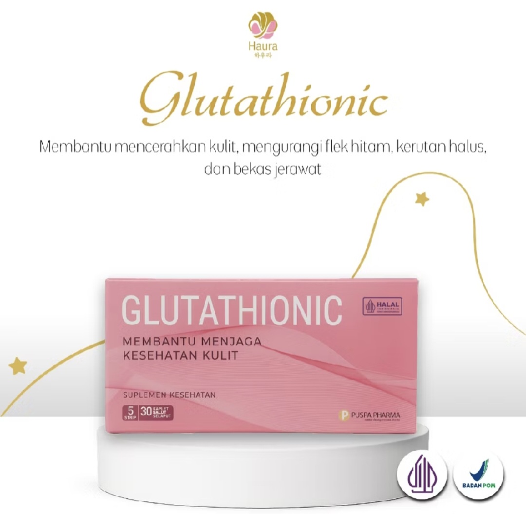 Collagen Glutathionic Box | Glutathione + Vitamin C + Vitamin E for Healthy & Bright Skin | BPOM & Halal | 30 Caplets