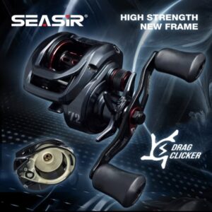 SEASIR Mercury Baitcasting Fishing Reel 5+1BB 7.2:1 Gear Ratio Drag 8kg 10-level Magnetic Brake