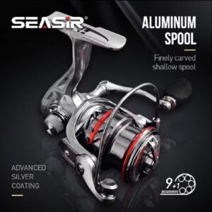 SEASIR OER Ultra Lightweight Aluminum Spinning Fishing Reel, Max Drag 12kg, 9+1BB