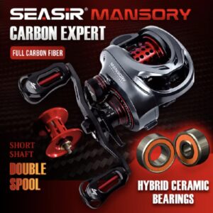 SEASIR Mansory 11+1BB Hybrid Ceramic Spool Fishing Reel 7.3:1 Gear Ratio and Bearing Cover