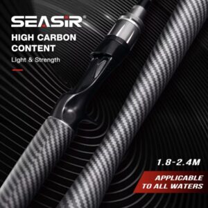 SEASIR GrandMaster II Fishing Rod F M Strength 4-22G 1.8m/2.1m/2.4m Ceramic Guide Ring