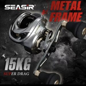 SEASIR MEGACUDA Baitcasting Fishing Reel, ALL METAL Saltwater Reel BC, Aluminum Metal Frame