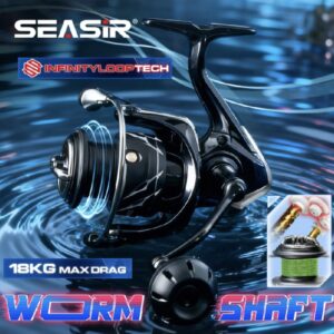 SEASIR Worm Shaft Reel Solid Reel, Long Cast, Saltwater & Freshwater Resistant, Spinning Reel