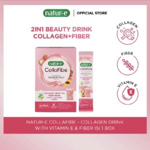 Natur-E CollaFibe - Collagen Drink 1 Box - Collagen Drink with Vitamin E & Fiber Content