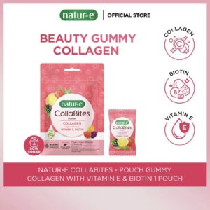 Natur-E CollaBites Gummy Collagen with Vitamin E & Biotin 1 pouch - Collagen Gummy