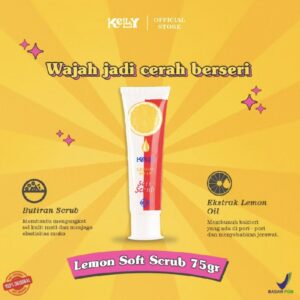 Kelly Lemon Soft Scrub 75gr Original BPOM - Brightening / Moisturizing Facial Soap