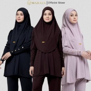 Maraya - Anissa One Set Premium Jersey Women's Hijab Suit with Semi-Cutbray Pants