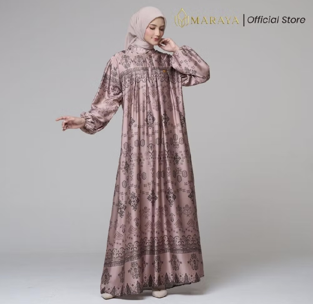 Maraya - Arshy Silk Maxmara Premium Dress, Cool Gamis for Eid 2026