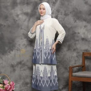 Alvara One Set Wedding Dress for Women, Latest Gamis with Utari ALVARA Woven Batik Motif, Big Size