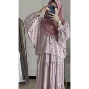 ADIBABYARA - BLOUSE SET RAYON COTTON SKIRT WITH