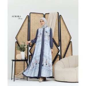 NNfashion ~ AURORA DRESS II MUSLIM WOMEN'S GAMIS Adults Teenagers Mothers Combination Motif