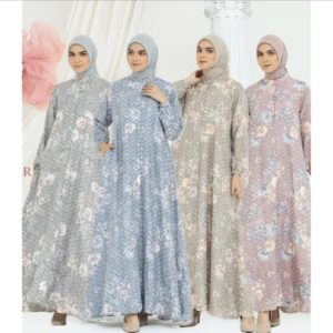 NNFASHION ~RIANA LONG DRESS Gamis made of cool, comfortable England Jacquard material, elegant motif for everyday