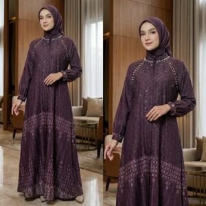 NNfashion ~ LUNA Dress Gamis led Lebaran Muslimah Women Syari Adult Teenagers Sequin Outer