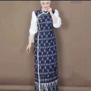 Areefa - JENAR Ethnic Woven Gamis Dress with Premium Satin Tile Combination for Famous Teenagers