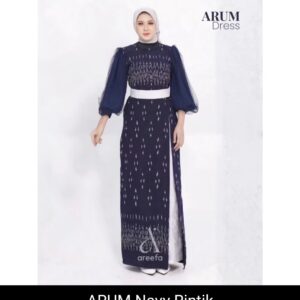 Areefa - ARUM Dress Gamis Tenun Ethnic Combination Songket Satin Premium Women Teenagers