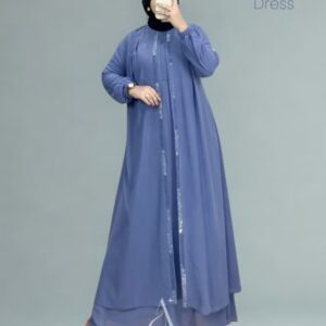 Areefa - HANNAH White Dress Gamis for Teenagers, Premium Luxurious Ceruty Babydol Material