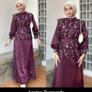 Dezhaf - Dalia Dress Satin / Dress Brukat / Dress Tile Garden