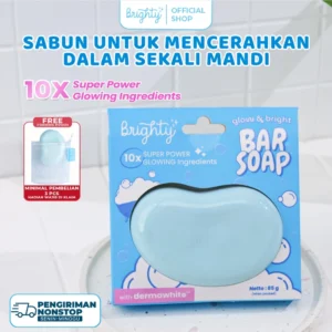 READY STOCK] Brighty Glow & Bright Bar Soap, brightening soap, newest whitening soap, whitening soap, body soap, facial soap, whitening hand soap, multipurpose soap, instant whitening body brightening soap, best effective viral soap BPOM